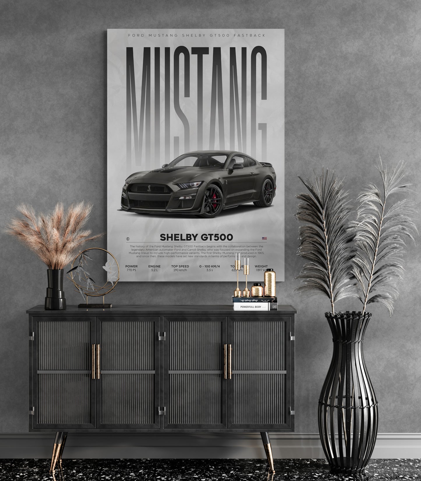 Explore the dynamic essence of the Ford Ford Mustang GT 500 Canvas, embodying the spirit of automotive automotive poster design excellence. Ideal for car poster design seeking automotive poster design and perfect for room style ideas . Shop now for fast delivery and easy returns.