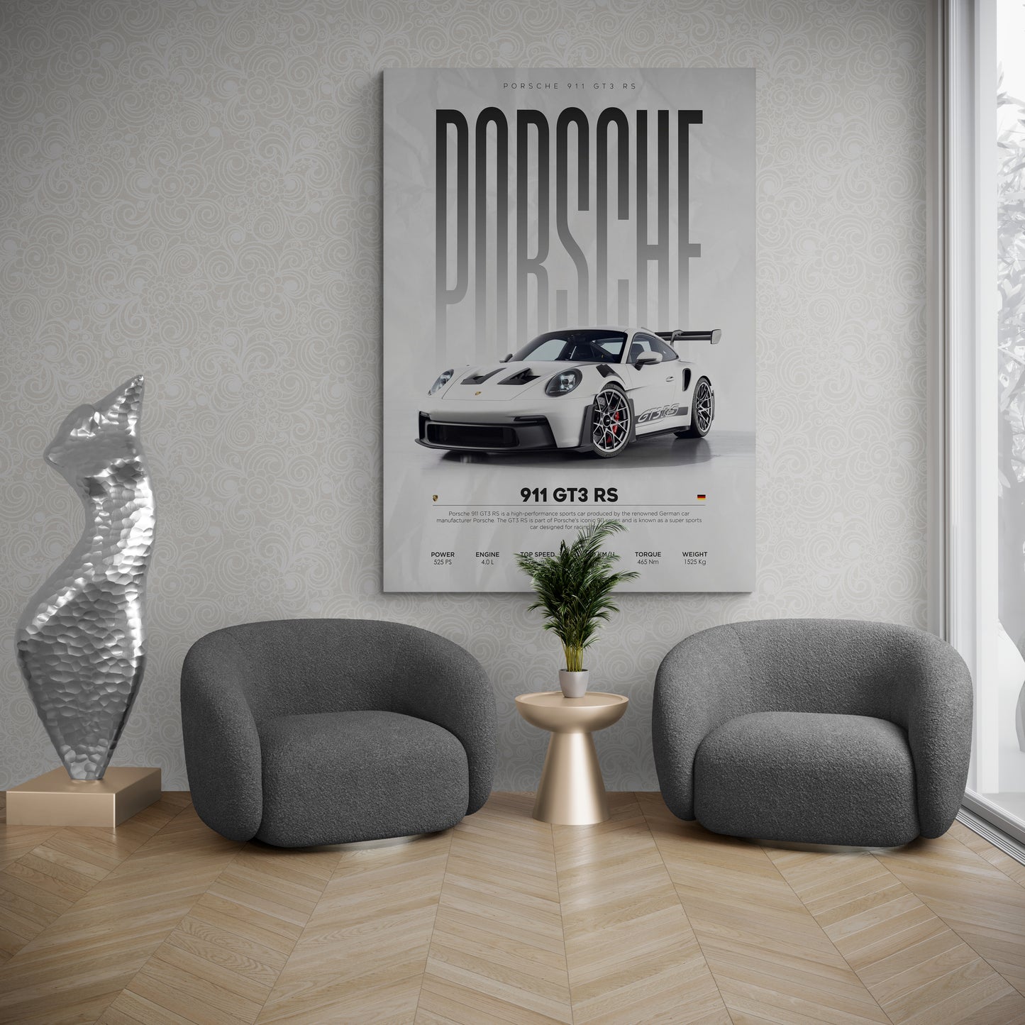 Explore our collection of Porsche 911 GT3 RS art canvas art featuring stunning designs. Discover how art is poster with our curated collection of Porsche 911 GT3 RS posters for art. Elevate your space with our Porsche 911 GT3 RS wall posters and wall art at Essential Walls.