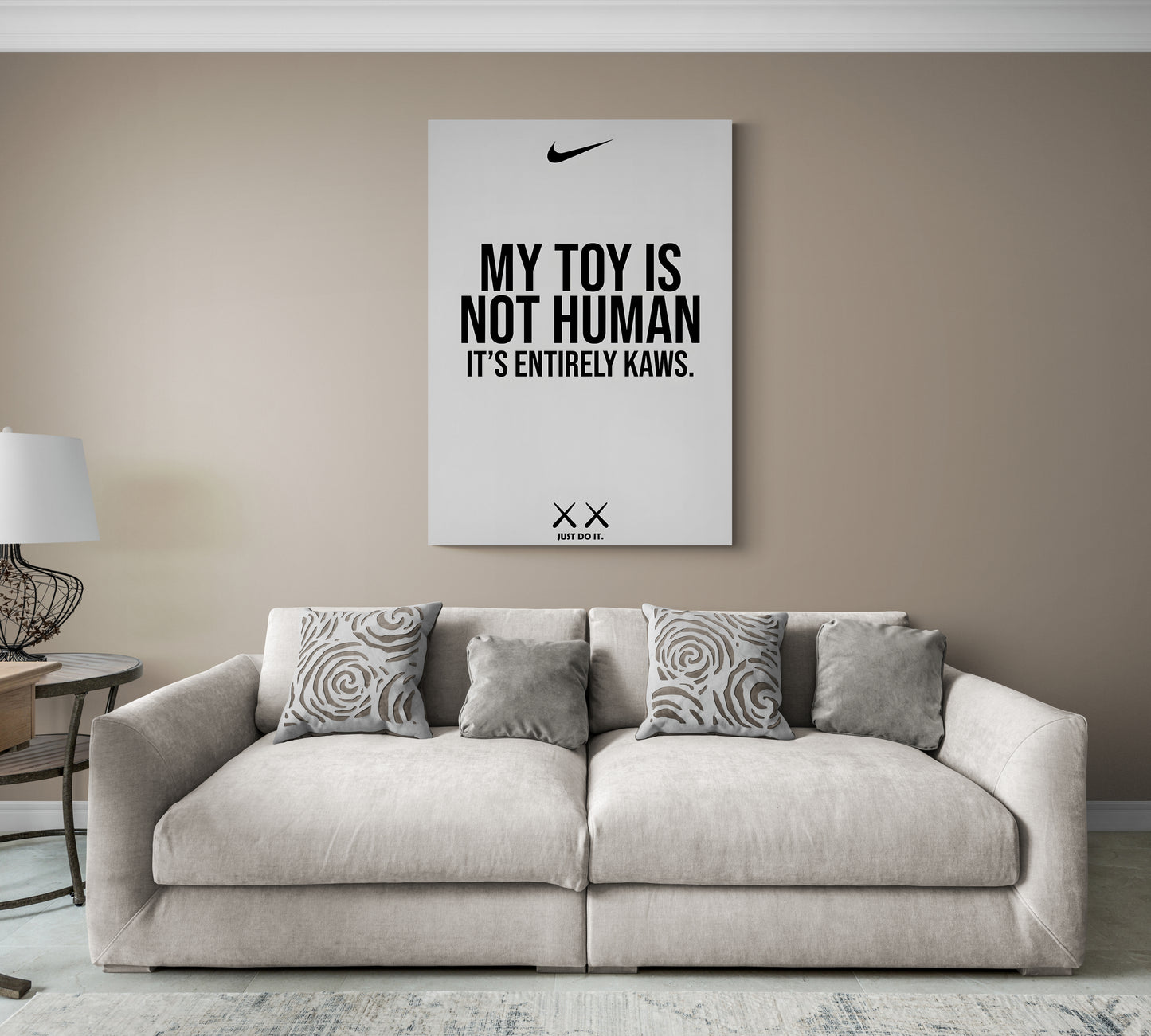 MY TOY IS NOT HUMAN IT'S ENTIRELY KAWS