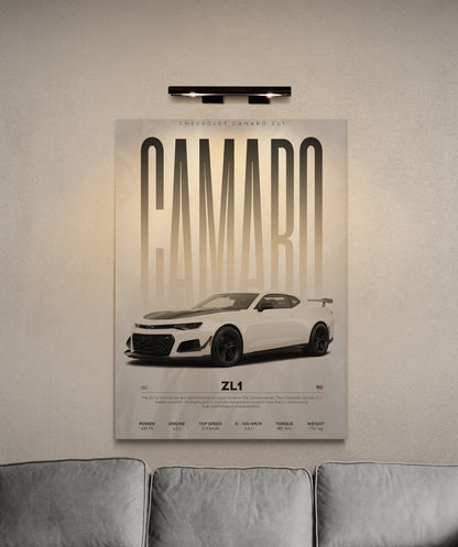 Transform your living space with captivating home decor pictures, including the powerful Camaro ZL1 and SS, evoking the spirit of Chevy's legendary sports cars. Enhance your house interior with stunning wall features, artwork paintings, and sculpture paintings, showcasing the iconic Camaro Chevy SS in all its glory.