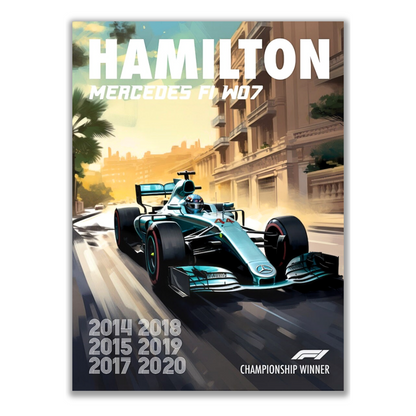 HAMILTON MERCEDES F1 WO7