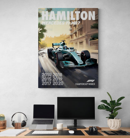 HAMILTON MERCEDES F1 WO7