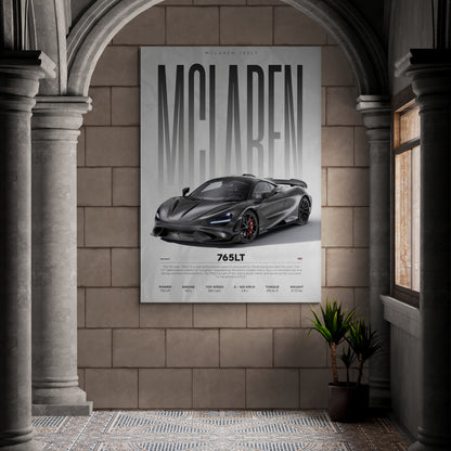 Discover vibrant coloured prints and captivating posters and pictures at our artprint shop Essential Walls. Explore our curated prints set, including the mesmerizing McLaren 765LT, at Essential Walls.