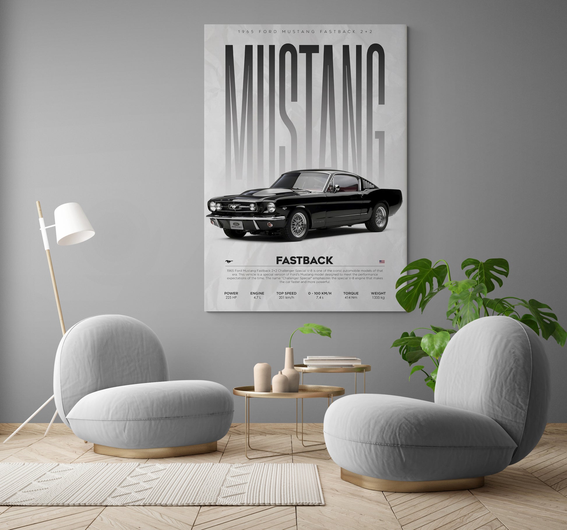 Discover vintage charm with old Ford Mustang posters and vintage Mustang artwork. Explore all Mustang models Canvases to enhance your living area design at Essential Walls.