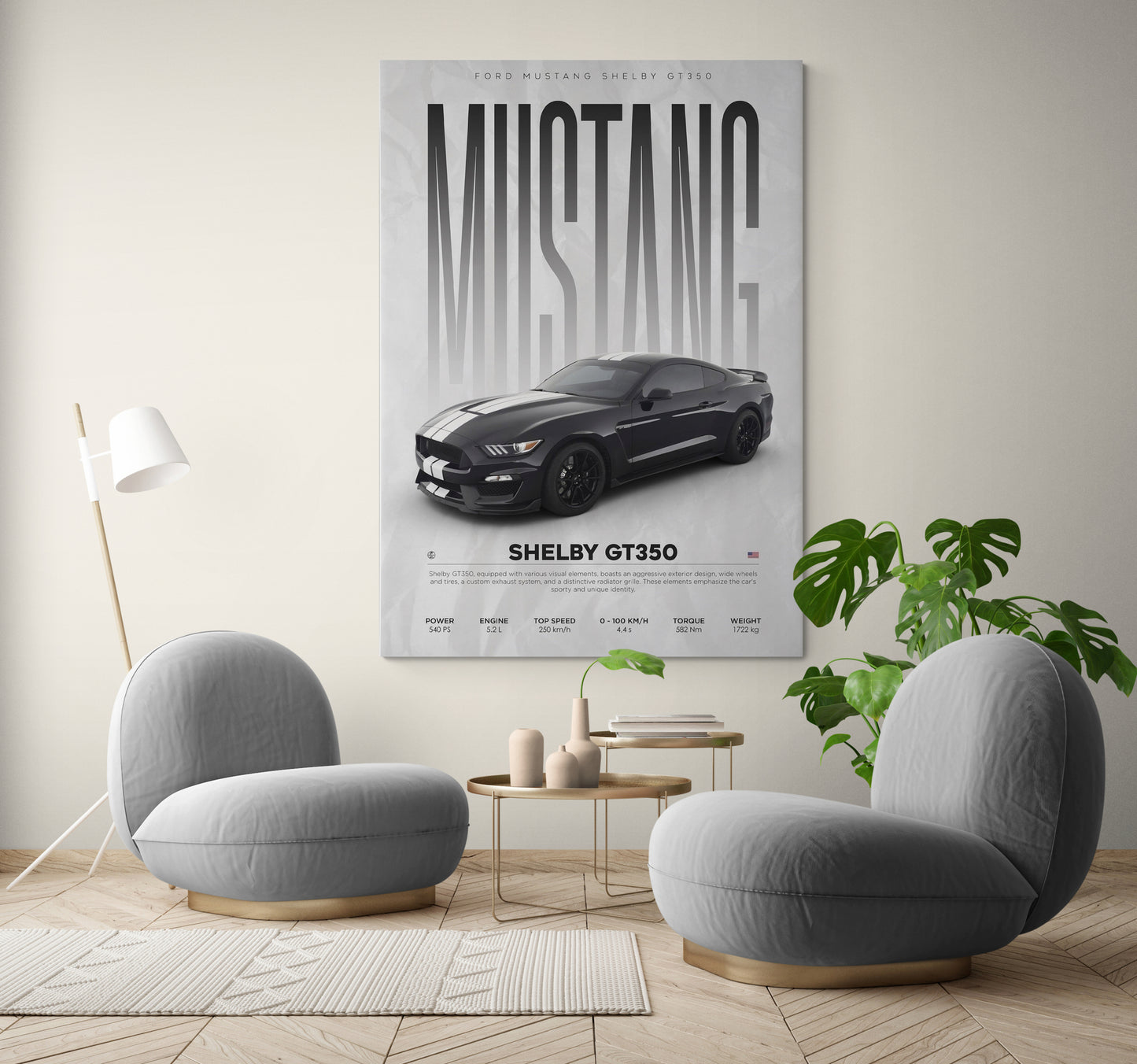  Enhance your interior design for home with our Mustang 2024 canvas painting, a perfect addition to your house decor ideas. Capture the essence of the Ford Mustang GT500 with this stunning wall painting canvas from Essential Walls.