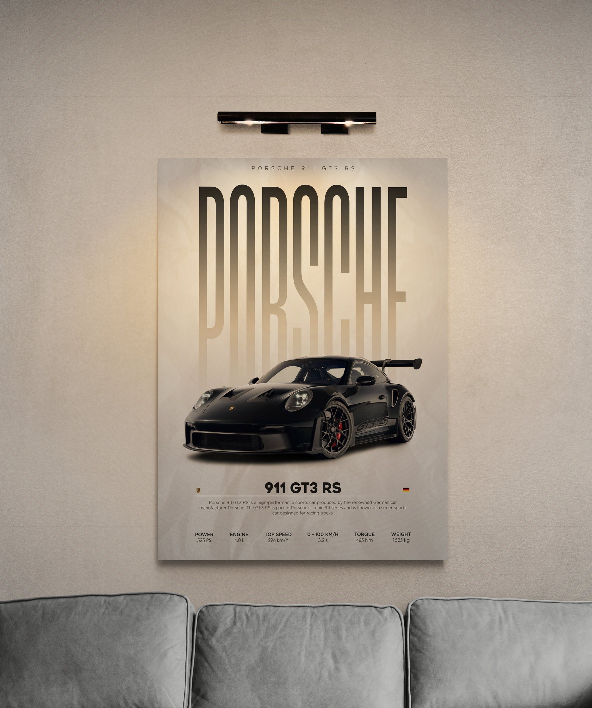 Transform your home interior design with captivating posters from Essential Walls. Explore our Porsche 911 GT3 RS Canvas collection for innovative house interior design ideas. Choose from a variety of styles, including poster wallpaper for a unique touch. Perfect for both home and business spaces.