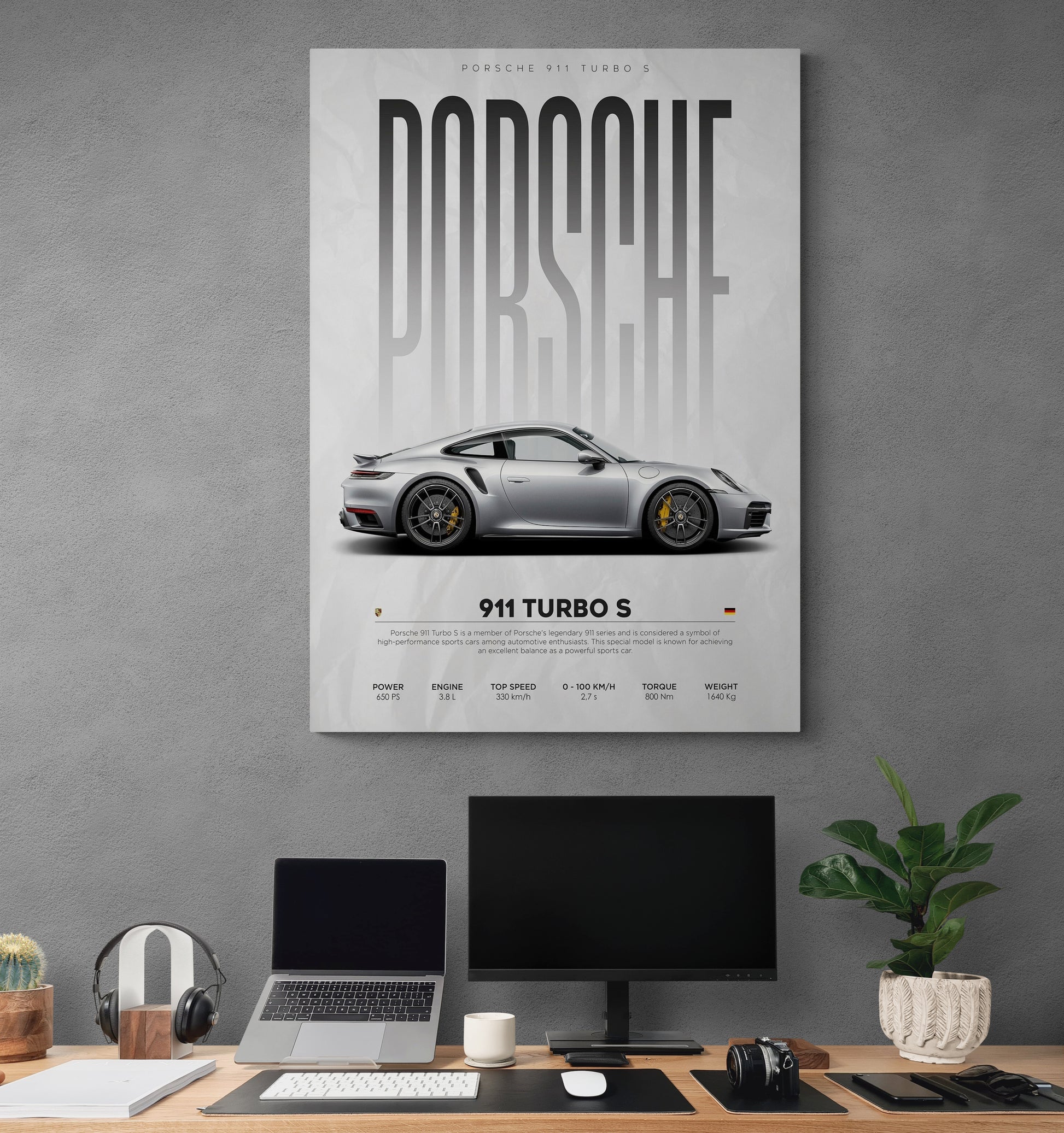 Elevate your bedroom interior design with Porsche car artwork. Explore our collection featuring Porsche 911. Find the perfect 911 car canvases at Essential Walls.